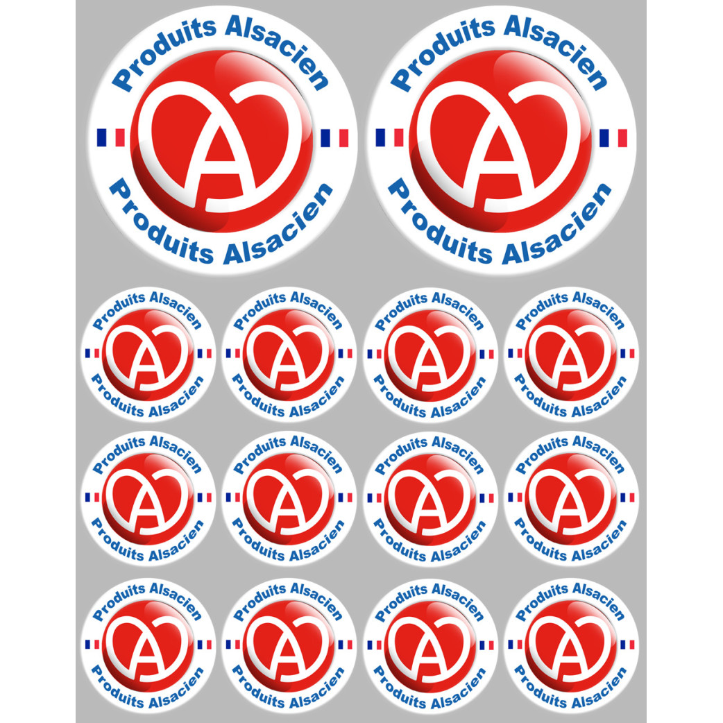 Produits Alsacien - 2fois 10cm/12fois 5cm - Sticker/autocollant