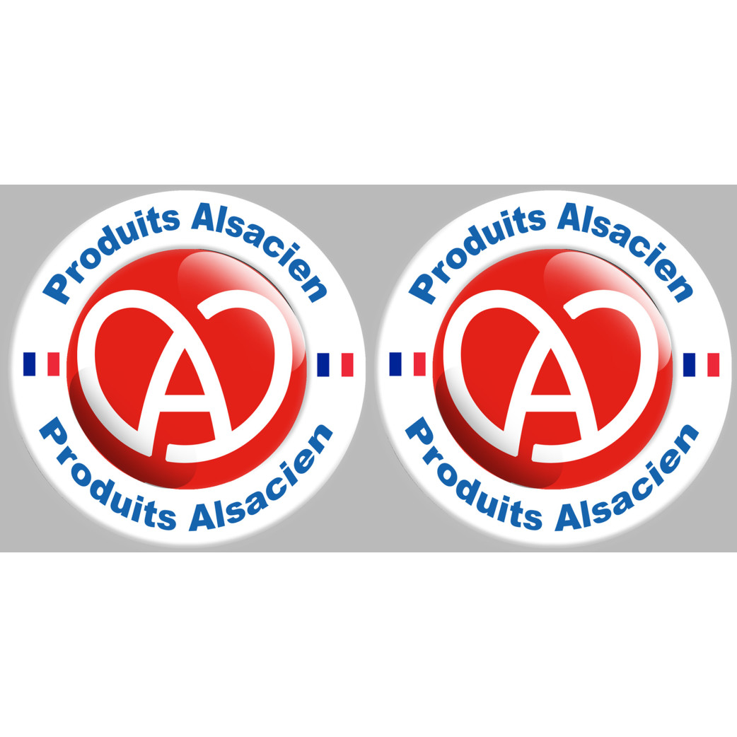 2 produits Alsacien - 10cm - Sticker/autocollant