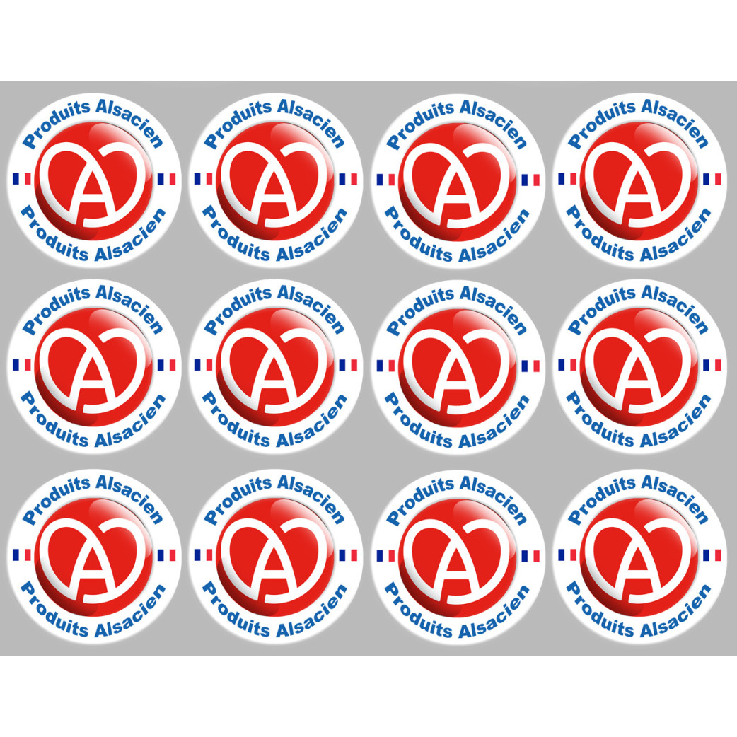 Produits Alsacien cigogne - 12fois 5cm - Sticker/autocollant