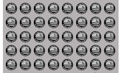 Produit breton drapeau - 40 pièces de 2cm - Sticker/autocollant