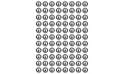 série Produit breton hermine - 88 pièces de 2cm - Sticker/autocollant