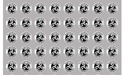 Sticker / autocollant : série Produit breton triskel - 40 pièces de 2cm