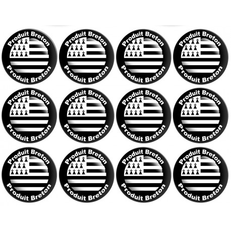 série Produit breton drapeau - 12 fois 5cm - Sticker/autocollant