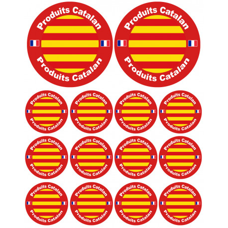Produits Catalan - 2fois 10cm et 12fois 5cm - Sticker/autocollant