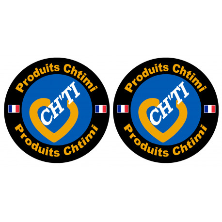 Produits Chtimi - 2 stickers de 10cm - Sticker/autocollant