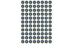 Produits Chtimi - 88 stickers de 2cm - Sticker/autocollant