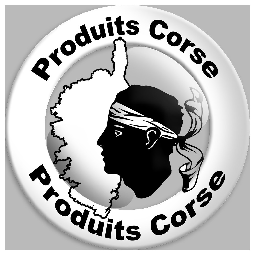 Produits Corse carte - 15cm - Sticker/autocollant