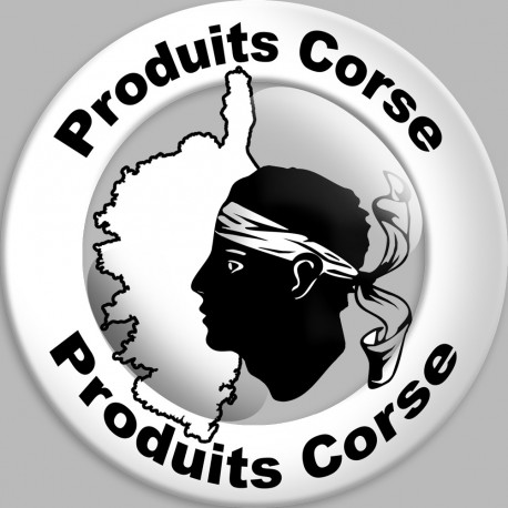 Produits Corse carte - 15cm - Sticker/autocollant