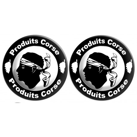 Produits Corse - 2 stickers de 10cm - Sticker/autocollant