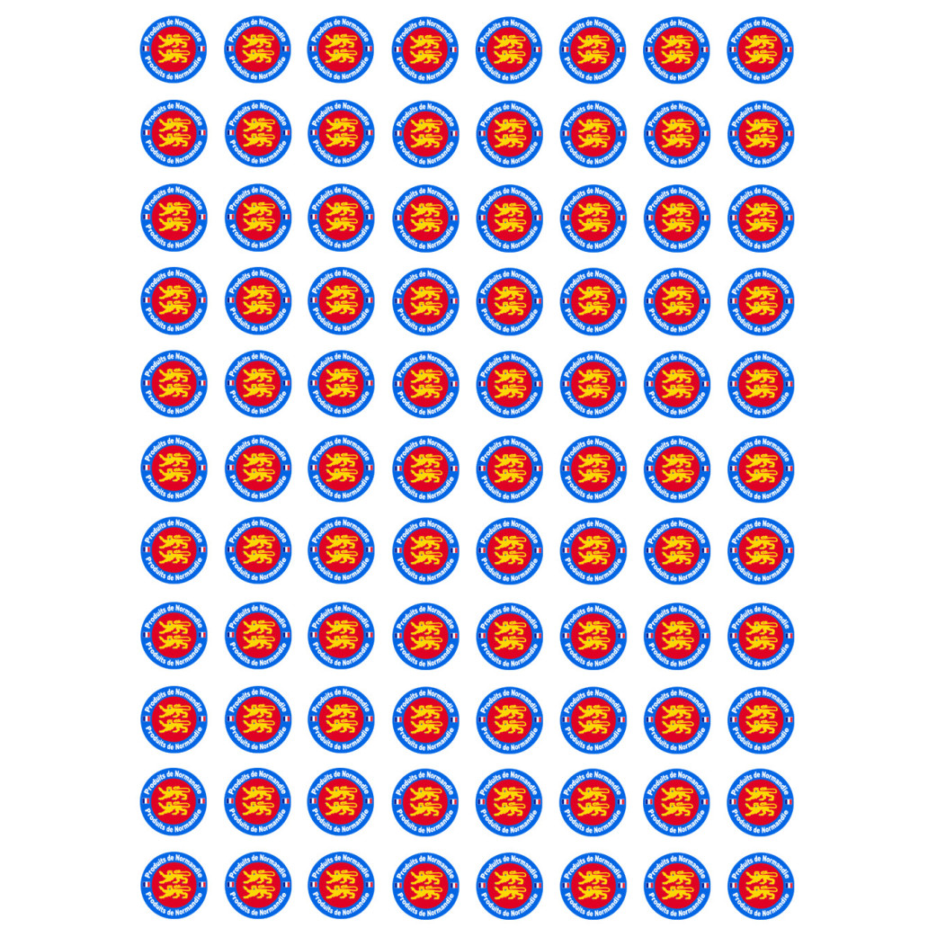 Produits de Normandie - 88 stickers 2cm - Sticker/autocollant