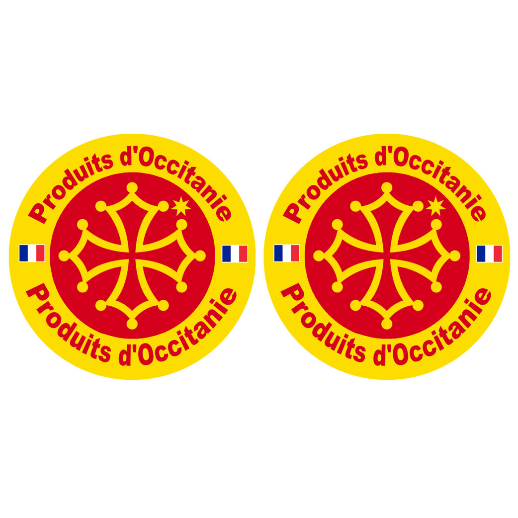 Produits d'Occitanie -  2 stickers 10cm - Sticker/autocollant