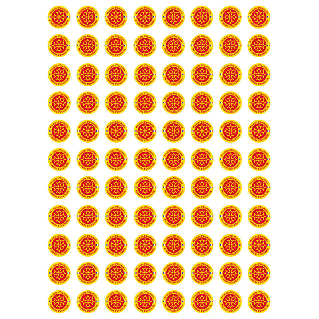 Produits d'Occitanie -  88 stickers de 2cm - Sticker/autocollant
