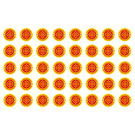 Produits d'Occitanie -  40 stickers de 2cm - Sticker/autocollant