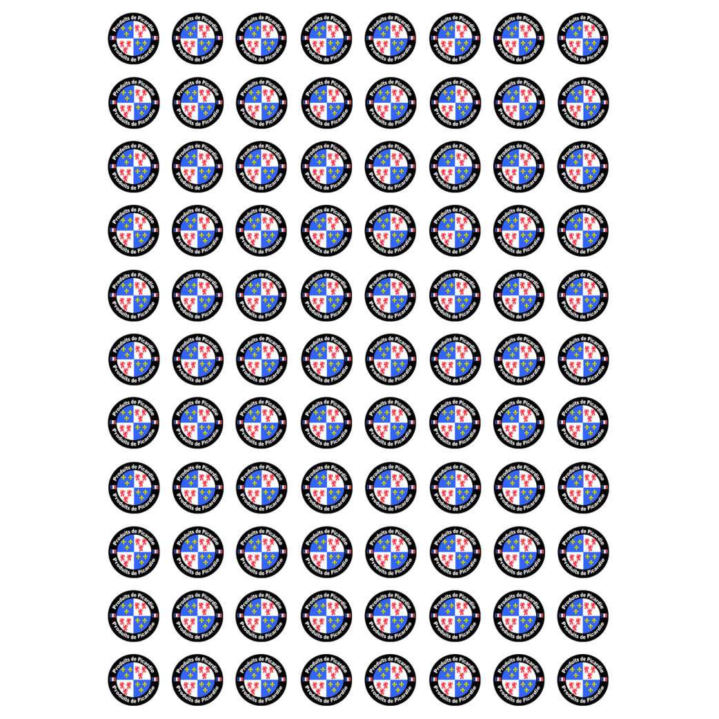 Produits Picardie - 88 stickers 2cm - Sticker/autocollant