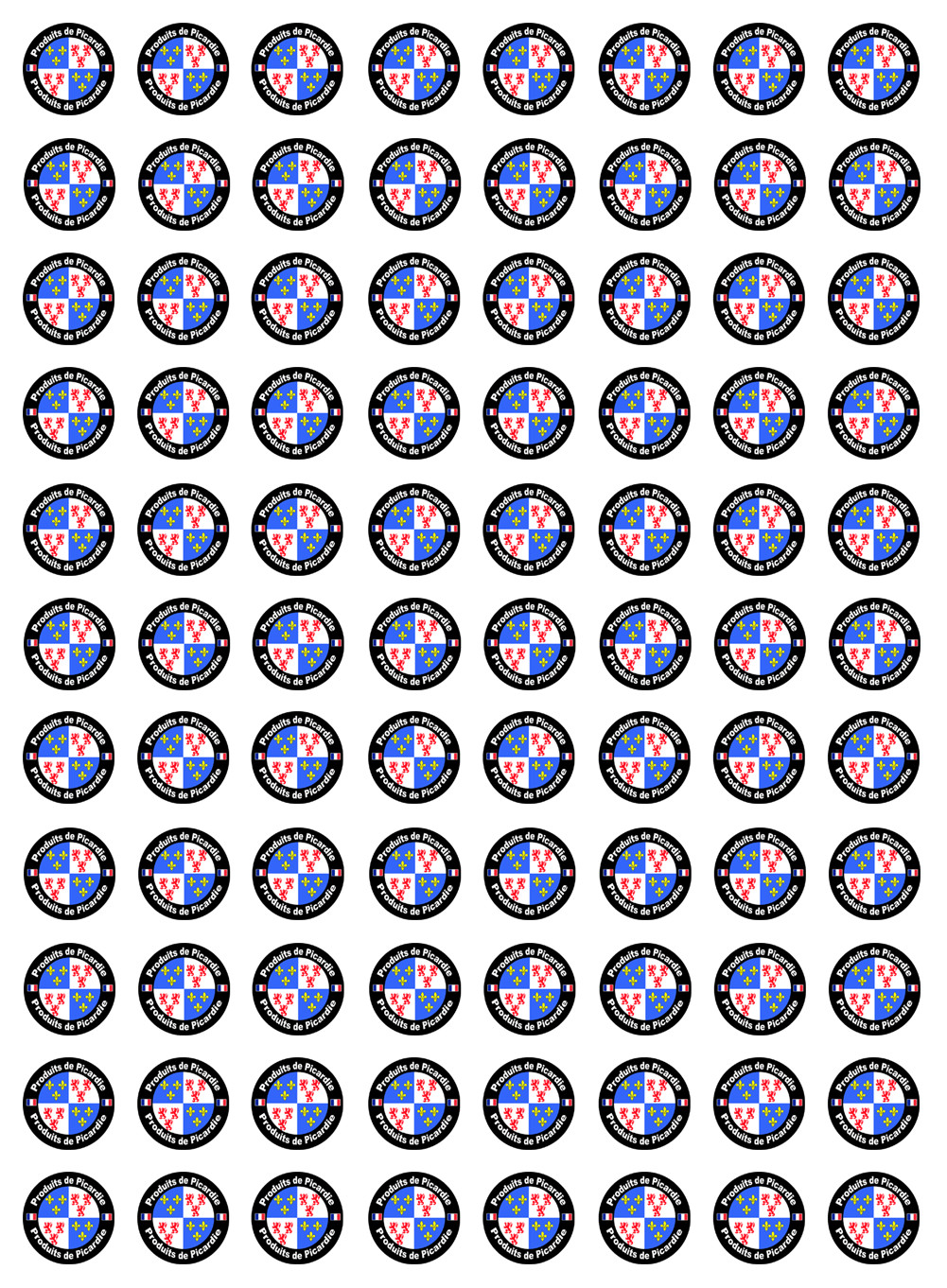 Produits Picardie - 88 stickers 2cm - Sticker/autocollant