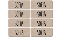 Prénom Sofia - 8 stickers de 5x2cm - Sticker/autocollant