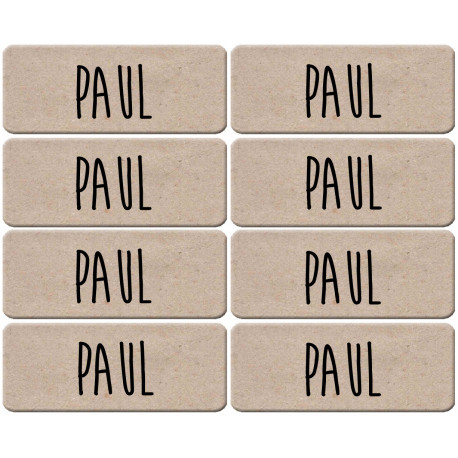 Prénom Paul - 8 stickers de 5x2cm - Sticker/autocollant