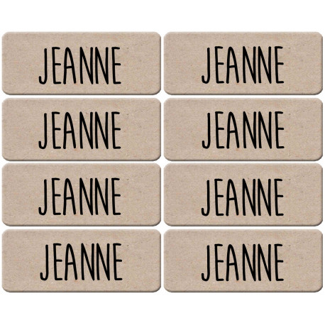 Prénom Jeanne - 8 stickers de 5x2cm - Sticker/autocollant