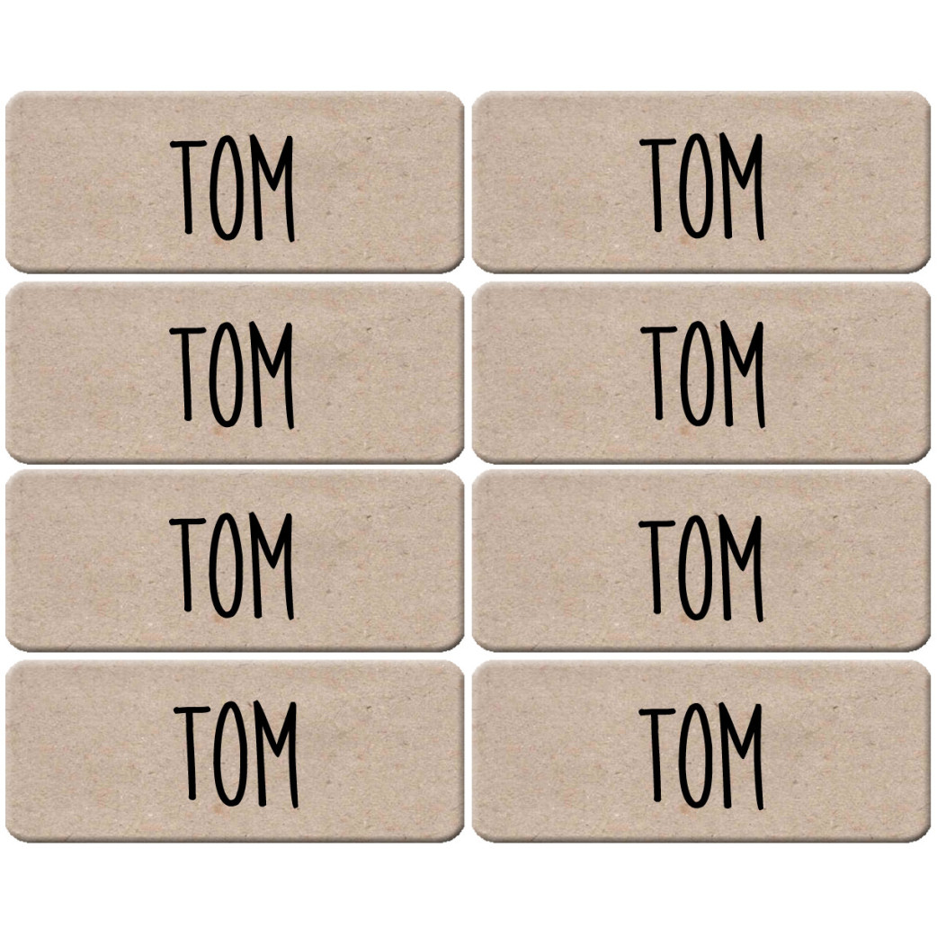 Prénom Tom - 8 stickers de 5x2cm - Sticker/autocollant