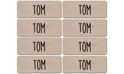 Prénom Tom - 8 stickers de 5x2cm - Sticker/autocollant