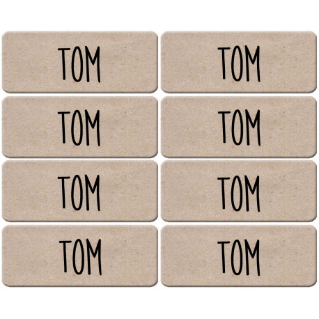Prénom Tom - 8 stickers de 5x2cm - Sticker/autocollant