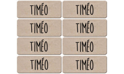 Prénom Timéo - 8 stickers de 5x2cm - Sticker/autocollant