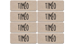 Prénom Timéo - 8 stickers de 5x2cm - Sticker/autocollant