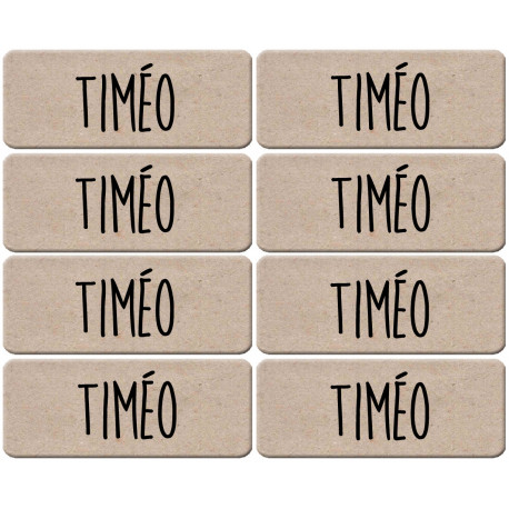 Prénom Timéo - 8 stickers de 5x2cm - Sticker/autocollant