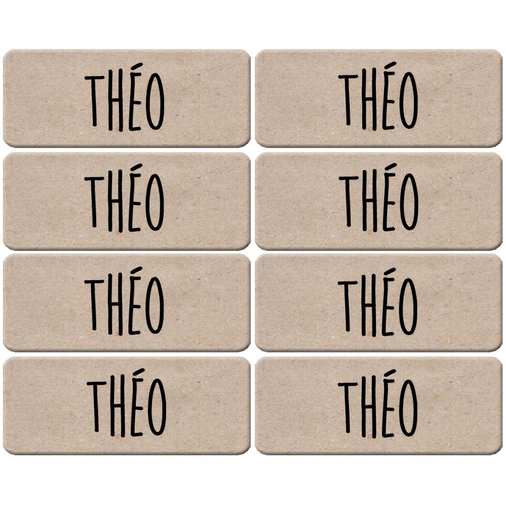 Prénom Théo - 8 stickers de 5x2cm - Sticker/autocollant