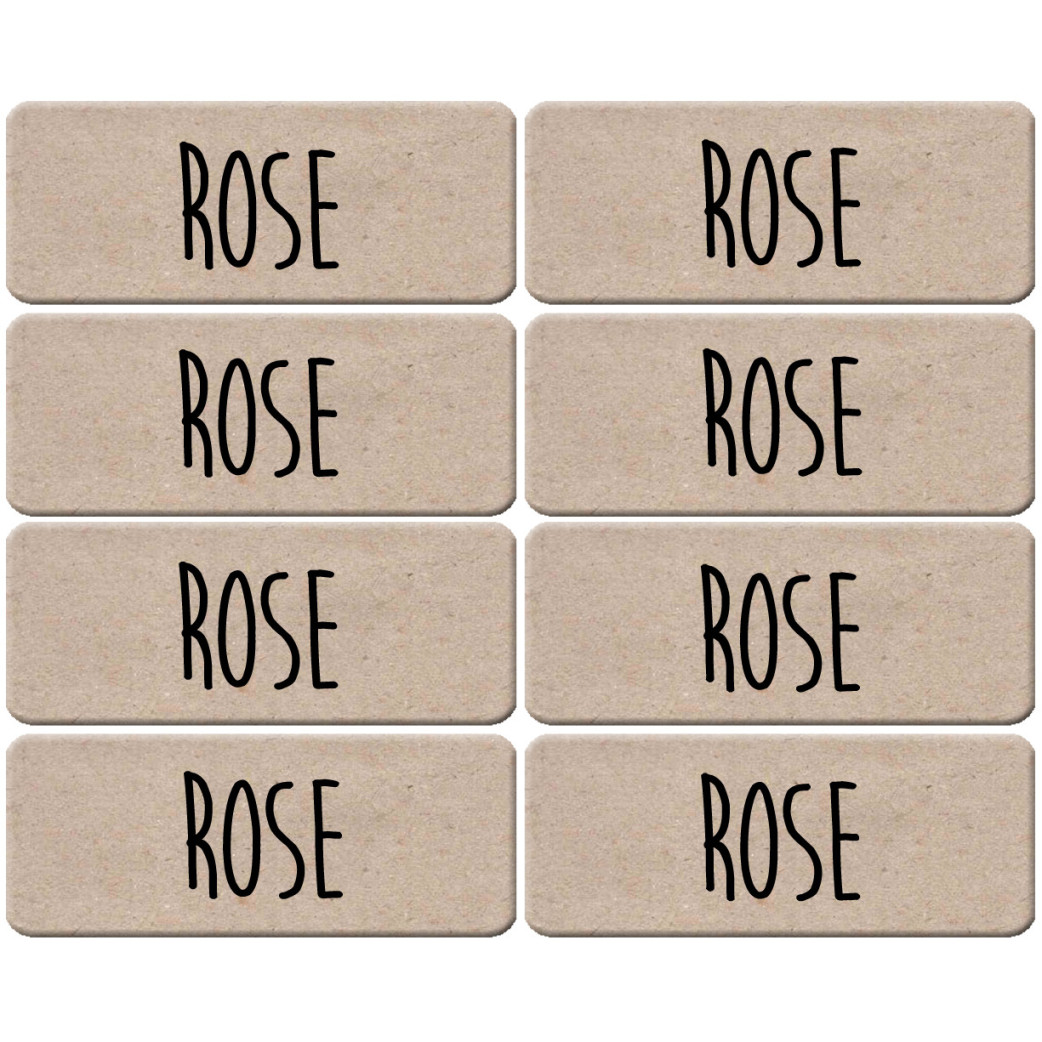 Prénom Rose - 8 stickers de 5x2cm - Sticker/autocollant