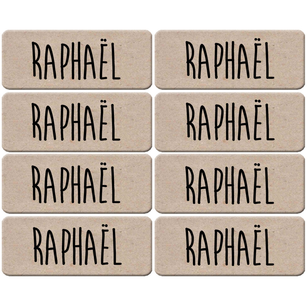 Prénom Raphaël - 8 stickers de 5x2cm - Sticker/autocollant