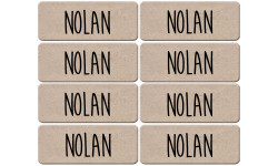 Prénom Nolan - 8 stickers de 5x2cm - Sticker/autocollant