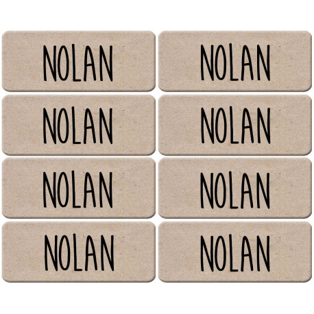 Prénom Nolan - 8 stickers de 5x2cm - Sticker/autocollant