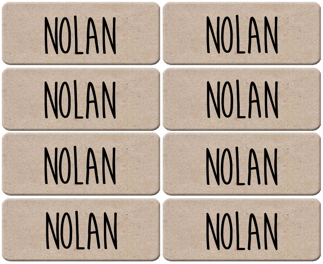 Prénom Nolan - 8 stickers de 5x2cm - Sticker/autocollant