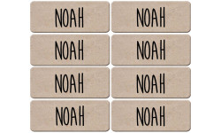 Prénom Noah - 8 stickers de 5x2cm - Sticker/autocollant