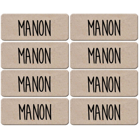 Prénom Manon - 8 stickers de 5x2cm - Sticker/autocollant
