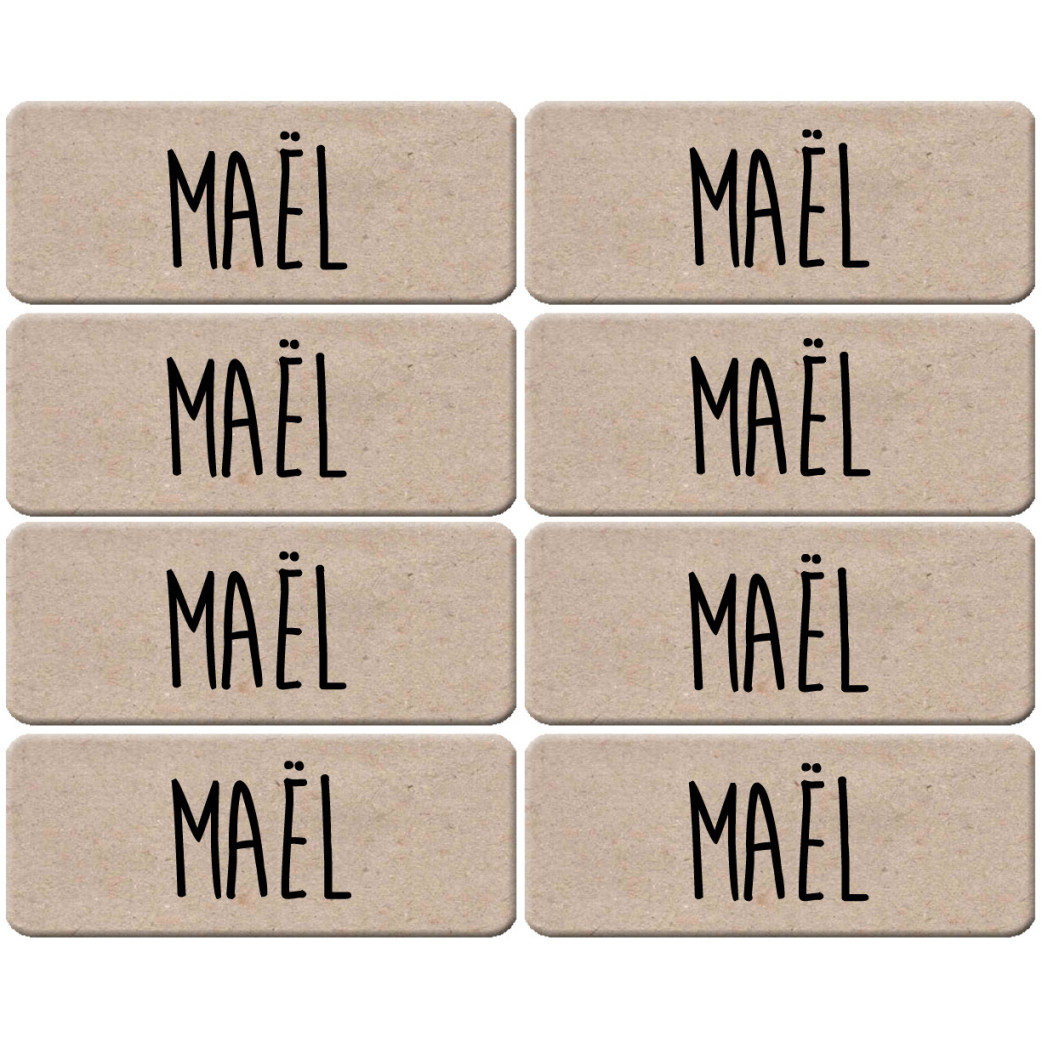 Prénom Maël - 8 stickers de 5x2cm - Sticker/autocollant