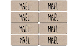 Prénom Maël - 8 stickers de 5x2cm - Sticker/autocollant