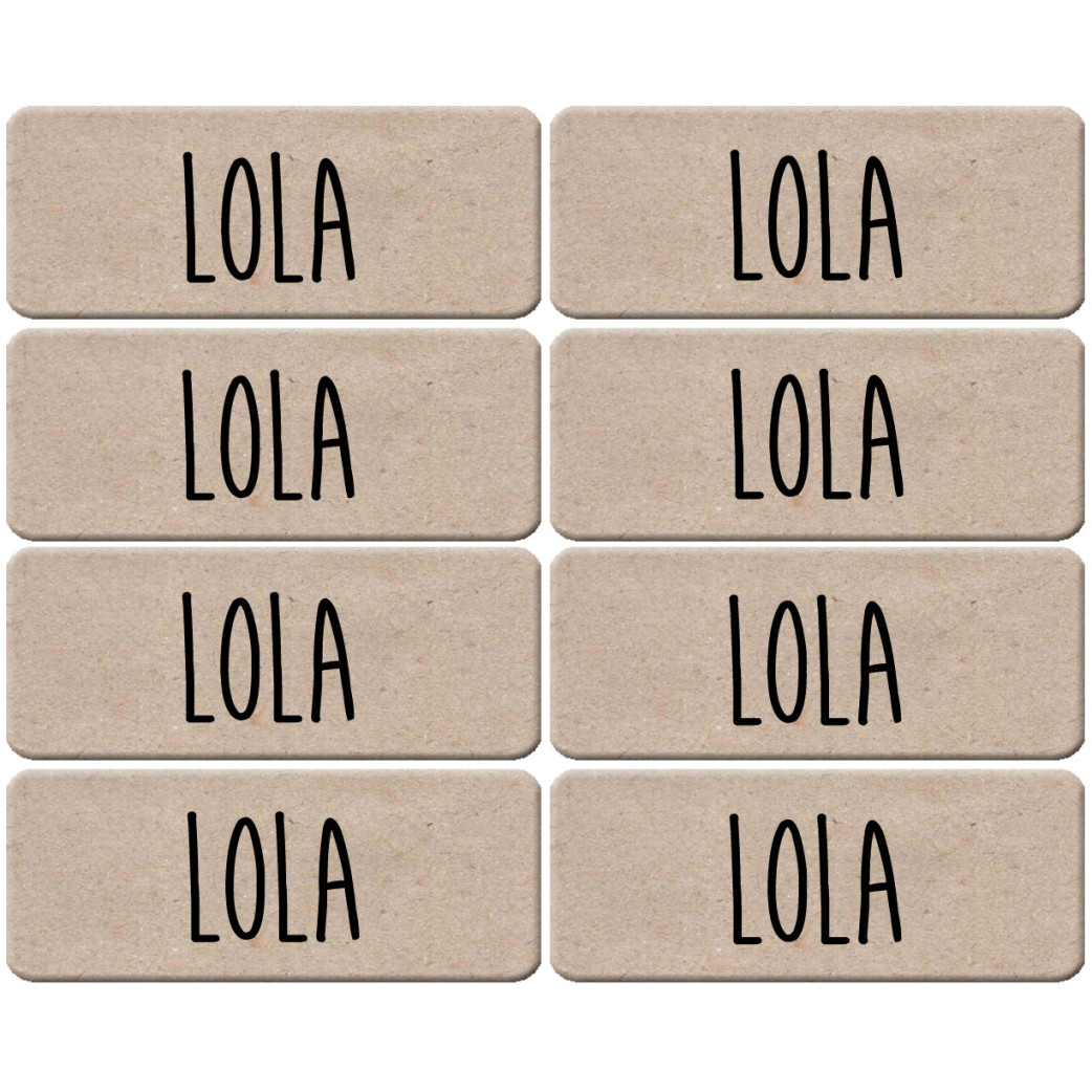 Prénom Lola - 8 stickers de 5x2cm - Sticker/autocollant