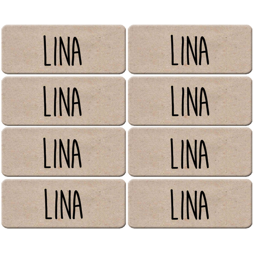 Prénom Lina - 8 stickers de 5x2cm - Sticker/autocollant