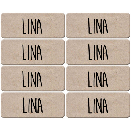 Prénom Lina - 8 stickers de 5x2cm - Sticker/autocollant