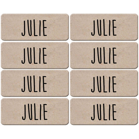 Prénom Julie - 8 stickers de 5x2cm - Sticker/autocollant