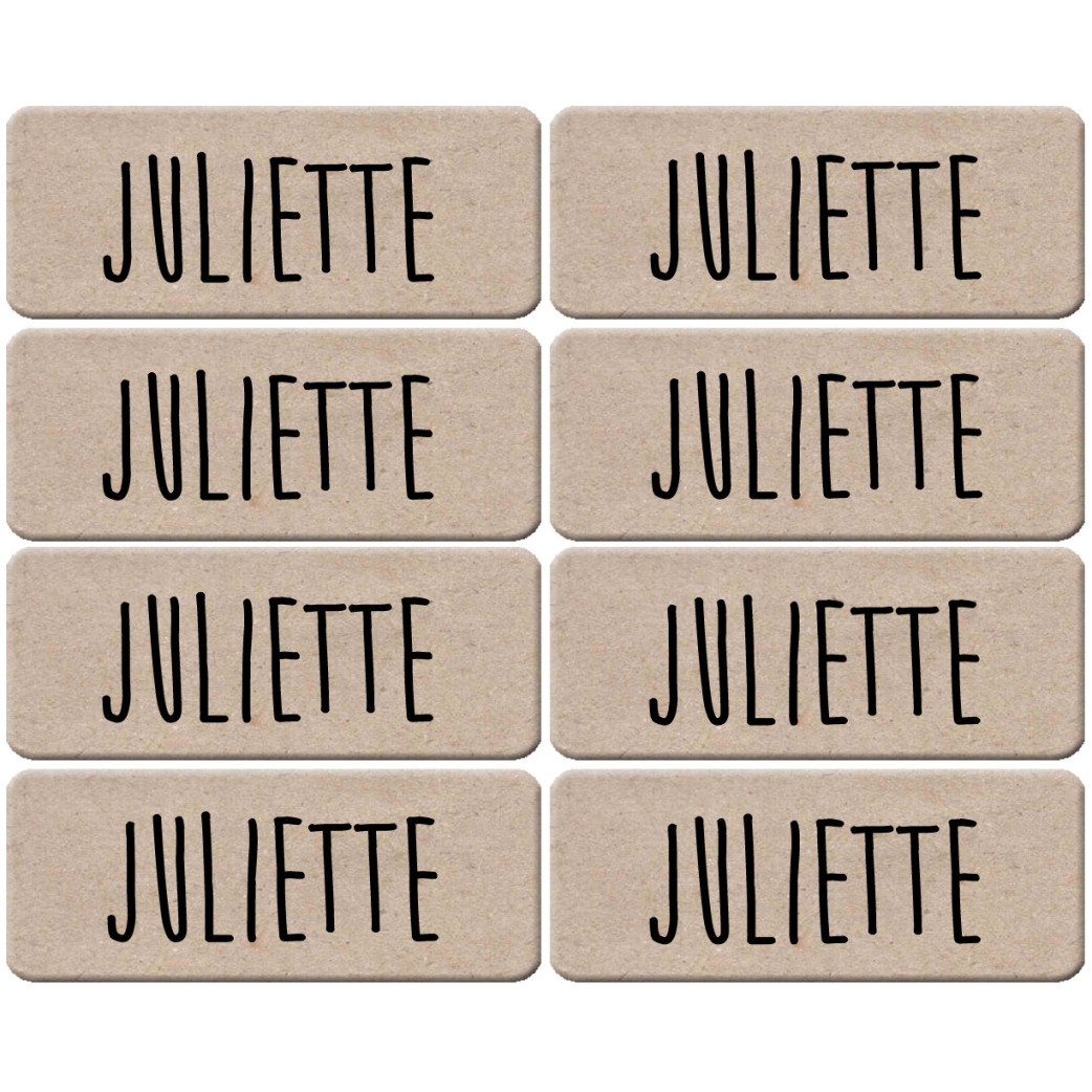 Prénom Juliette - 8 stickers de 5x2cm - Sticker/autocollant