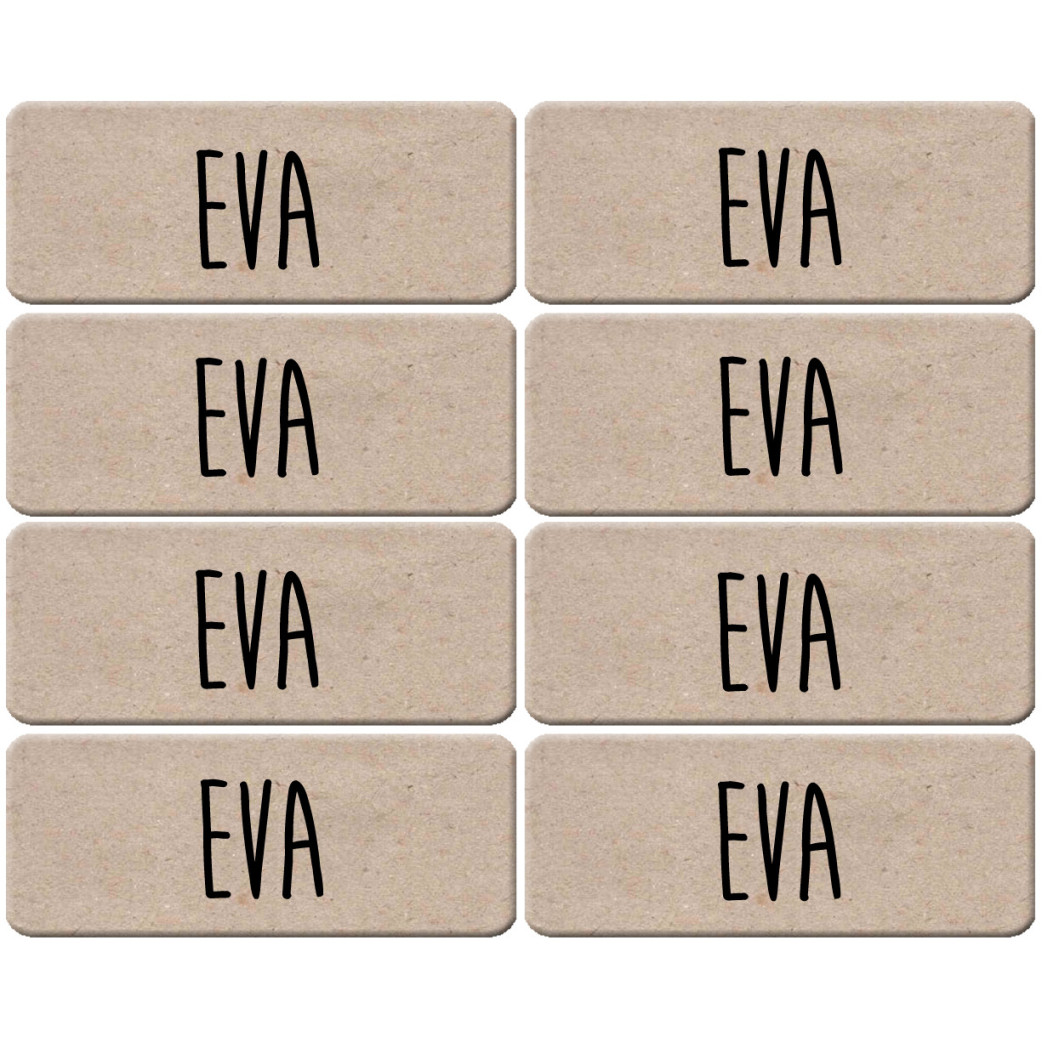 Prénom Eva - 8 stickers de 5x2cm - Sticker/autocollant