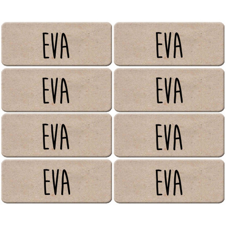Prénom Eva - 8 stickers de 5x2cm - Sticker/autocollant