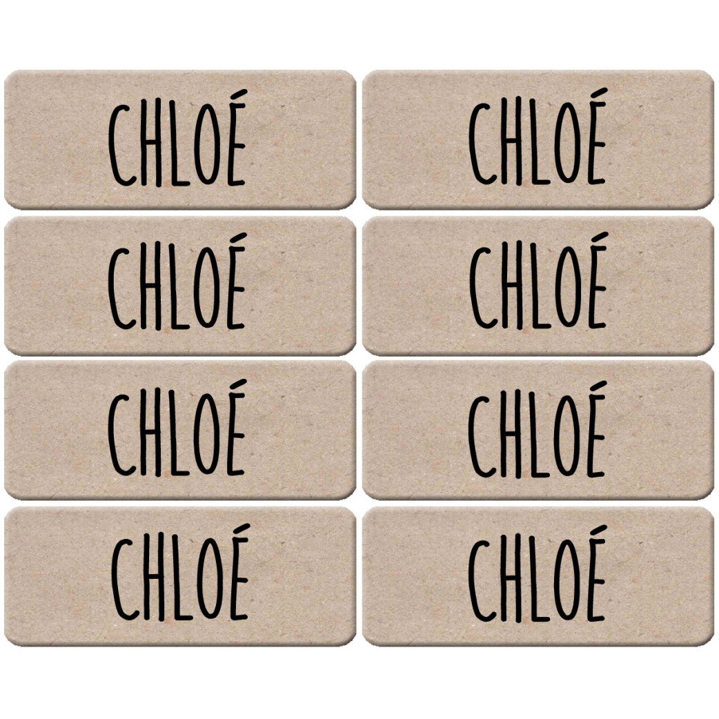 Prénom Chloé - 8 stickers de 5x2cm - Sticker/autocollant