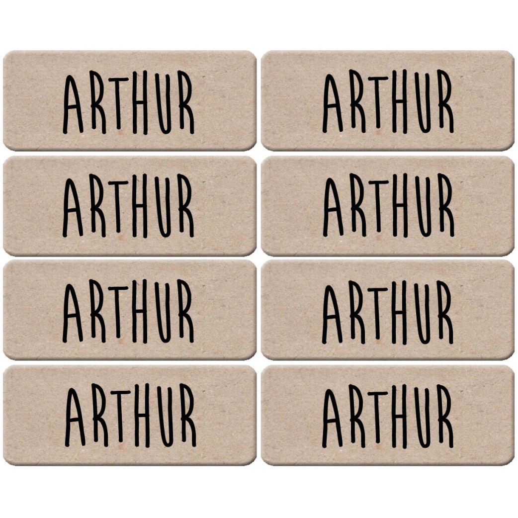 Prénom Arthur - 8 stickers de 5x2cm - Sticker/autocollant