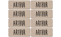 Prénom Arthur - 8 stickers de 5x2cm - Sticker/autocollant