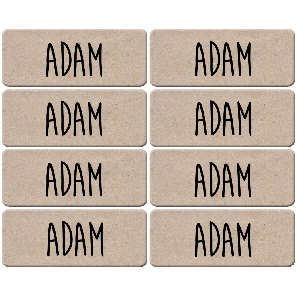 Prénom Adam - 8 stickers de 5x2cm - Sticker/autocollant