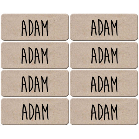 Prénom Adam - 8 stickers de 5x2cm - Sticker/autocollant